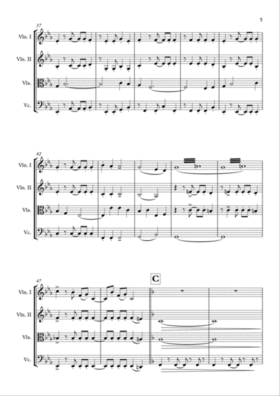 The Magnificent Seven String Quartet scores gallery preview page 6