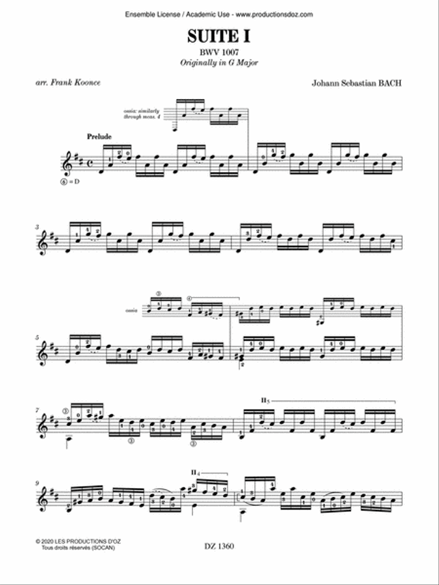 Cello Suite No. 1 Cello scores gallery preview page 3