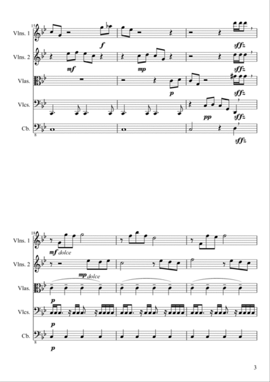 Capriccio Con Fuego Capriccio Con Fuego String Orchestra scores gallery preview page 4