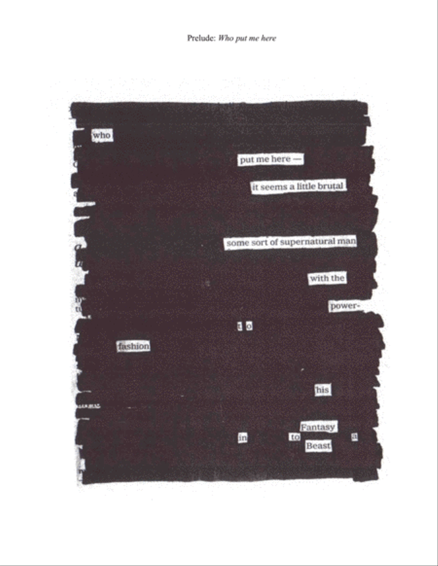 Random Blackouts III (Image Music XL) for Baritone, Flute and Two Percussion Small Ensemble scores gallery preview page 4