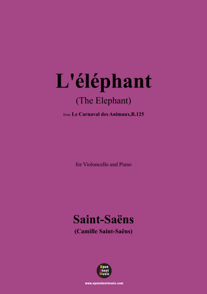 Book cover for Saint-Saëns-L'éléphant(The Elephant),for Cello and Piano