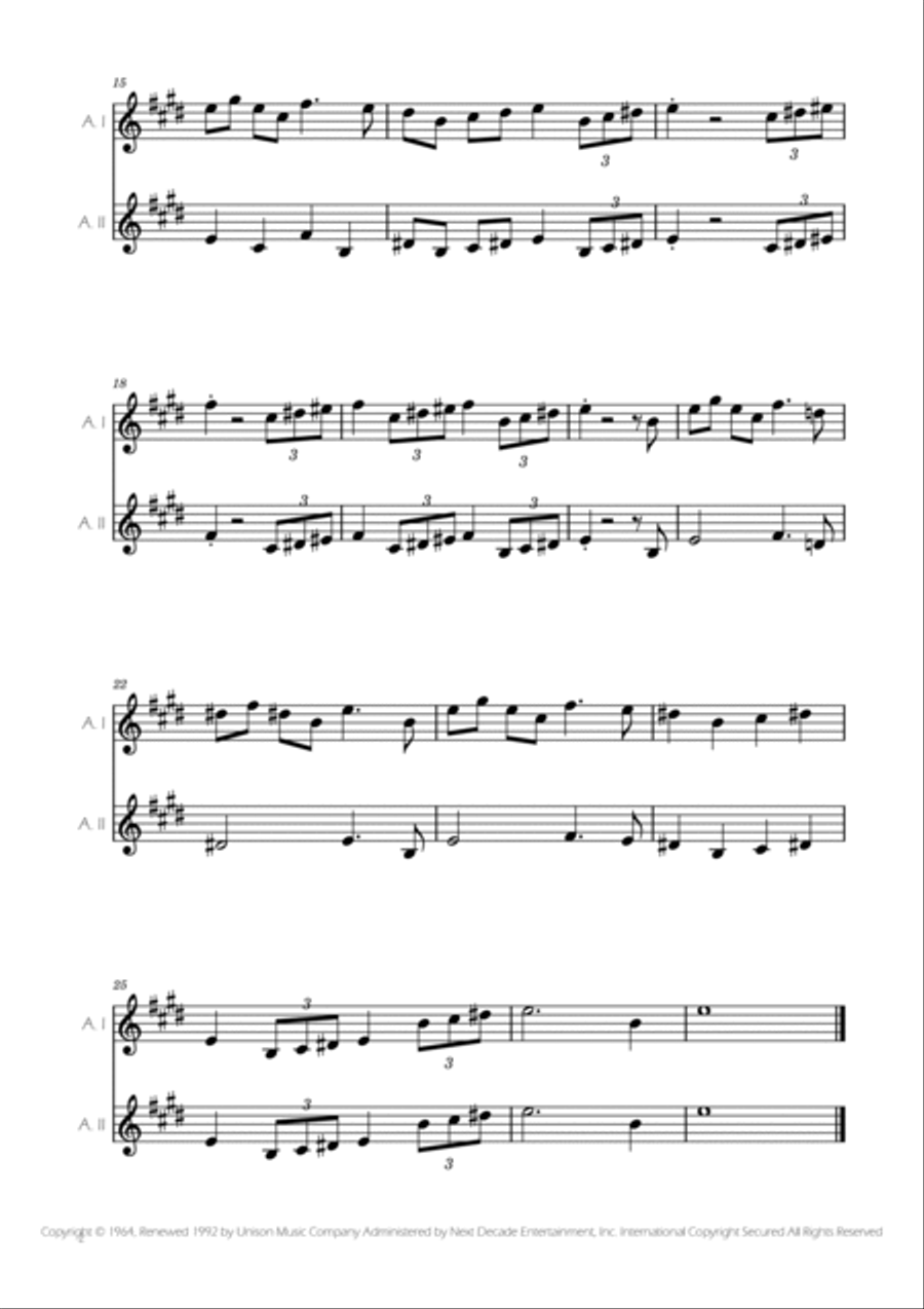 Addams Family Theme Woodwind Duet scores gallery preview page 2
