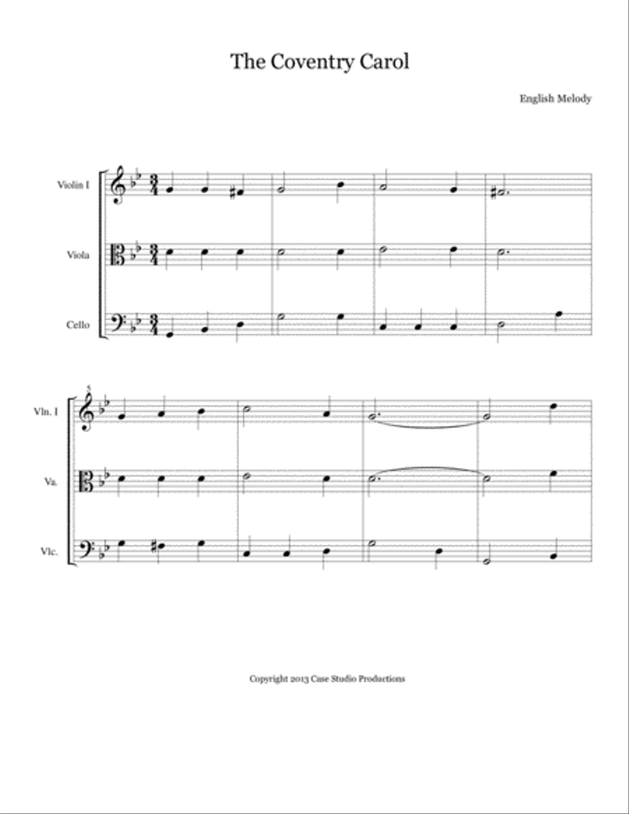 Christmas Trios II - violin, viola, cello String Trio scores gallery preview page 6