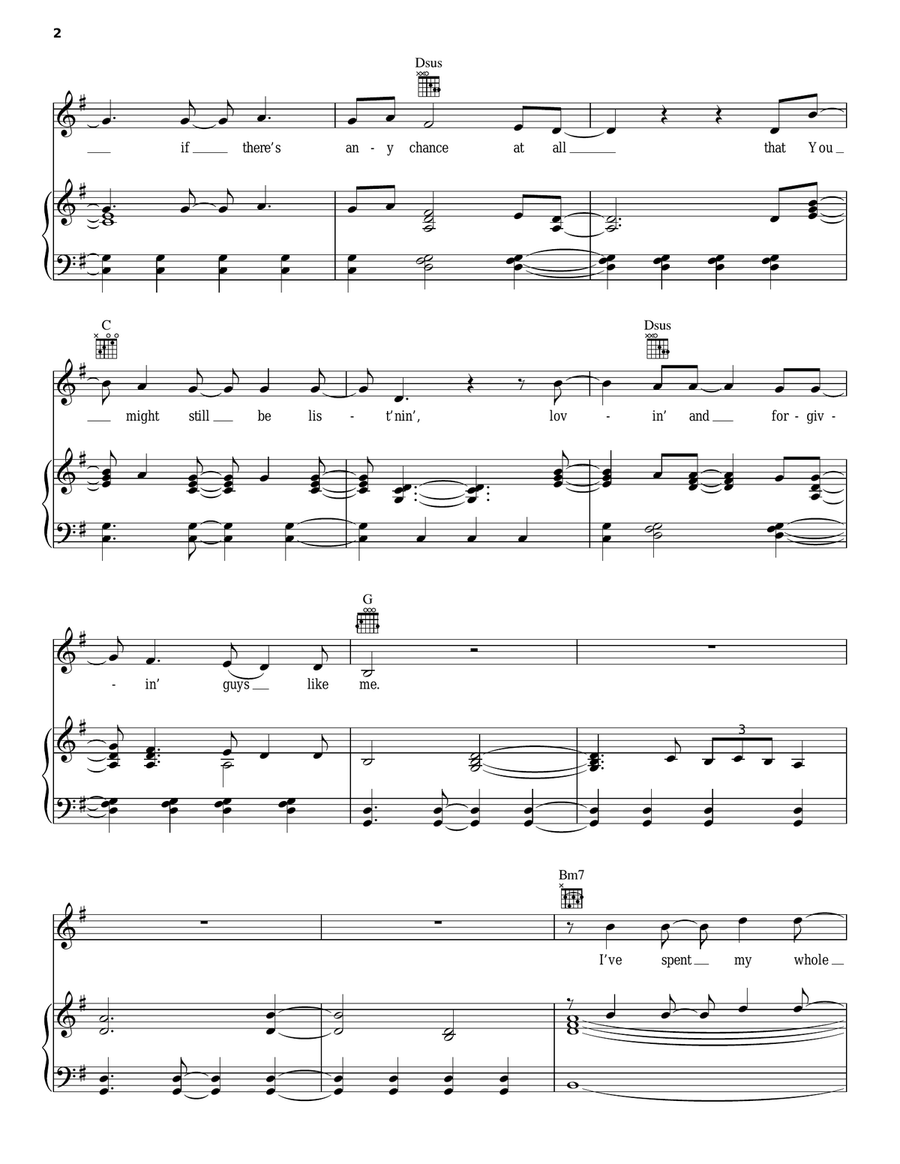 The Man I Want To Be Piano, Vocal, Guitar scores gallery preview page 2