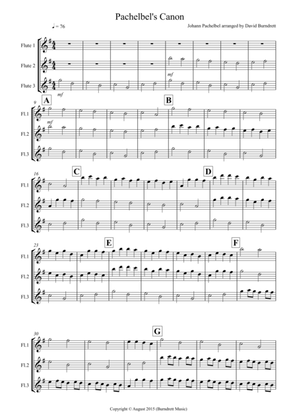 Book cover for Pachelbel's Canon for Flute Trio