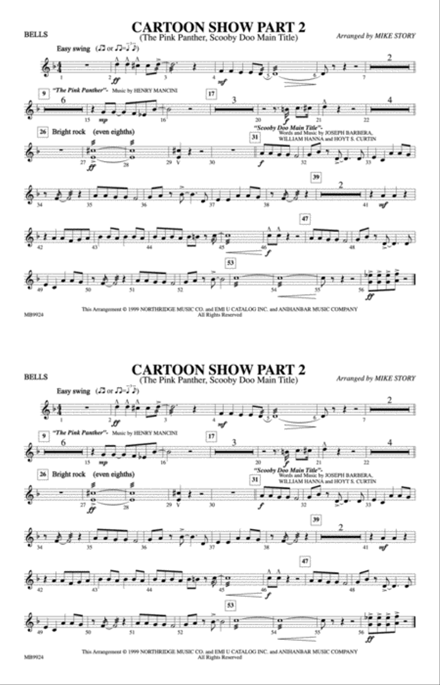 Cartoon Show, Part 2: Bells Marching Band scores gallery preview page 1