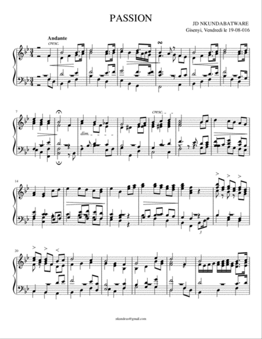 Passion Piano Solo scores gallery preview page 1