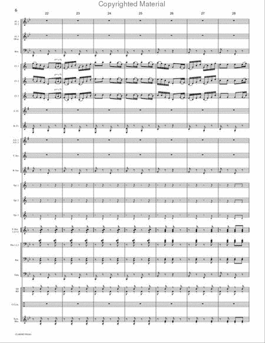 Clarinet Polka Clarinet Polka Concert Band scores gallery preview page 6