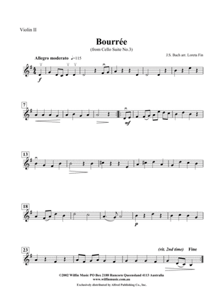 Bourree: 2nd Violin