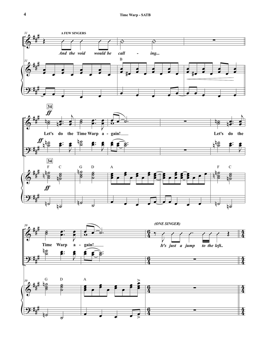 Time Warp Time Warp 4-Part scores gallery preview page 4