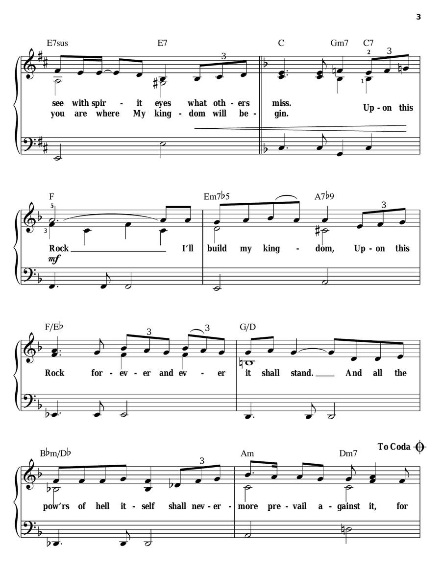 Upon This Rock Upon This Rock Easy Piano scores gallery preview page 3
