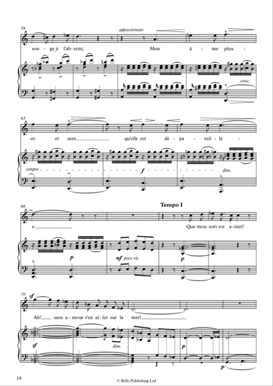 Sur les lagunes (Lamento), Op. 7 No. 3 (G minor) Voice Solo scores gallery preview page 4