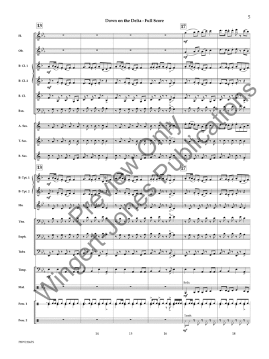 Down on the Delta Concert Band scores gallery preview page 6