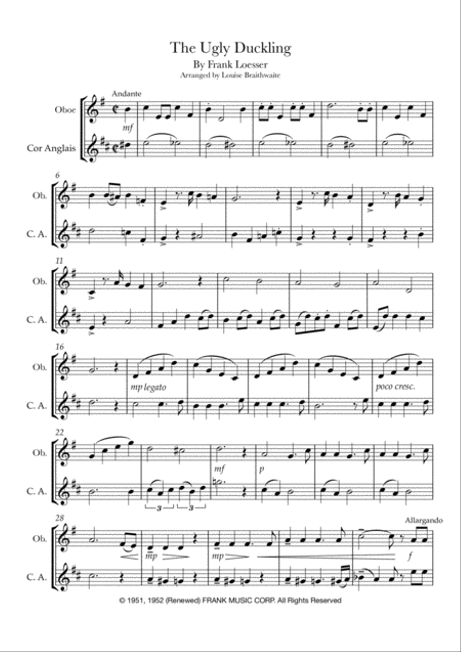 The Ugly Duckling Woodwind Duet scores gallery preview page 2