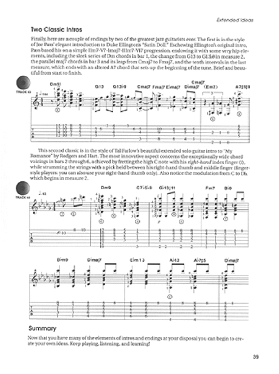 All Intros and Endings for Jazz Guitar Electric Guitar scores gallery preview page 3