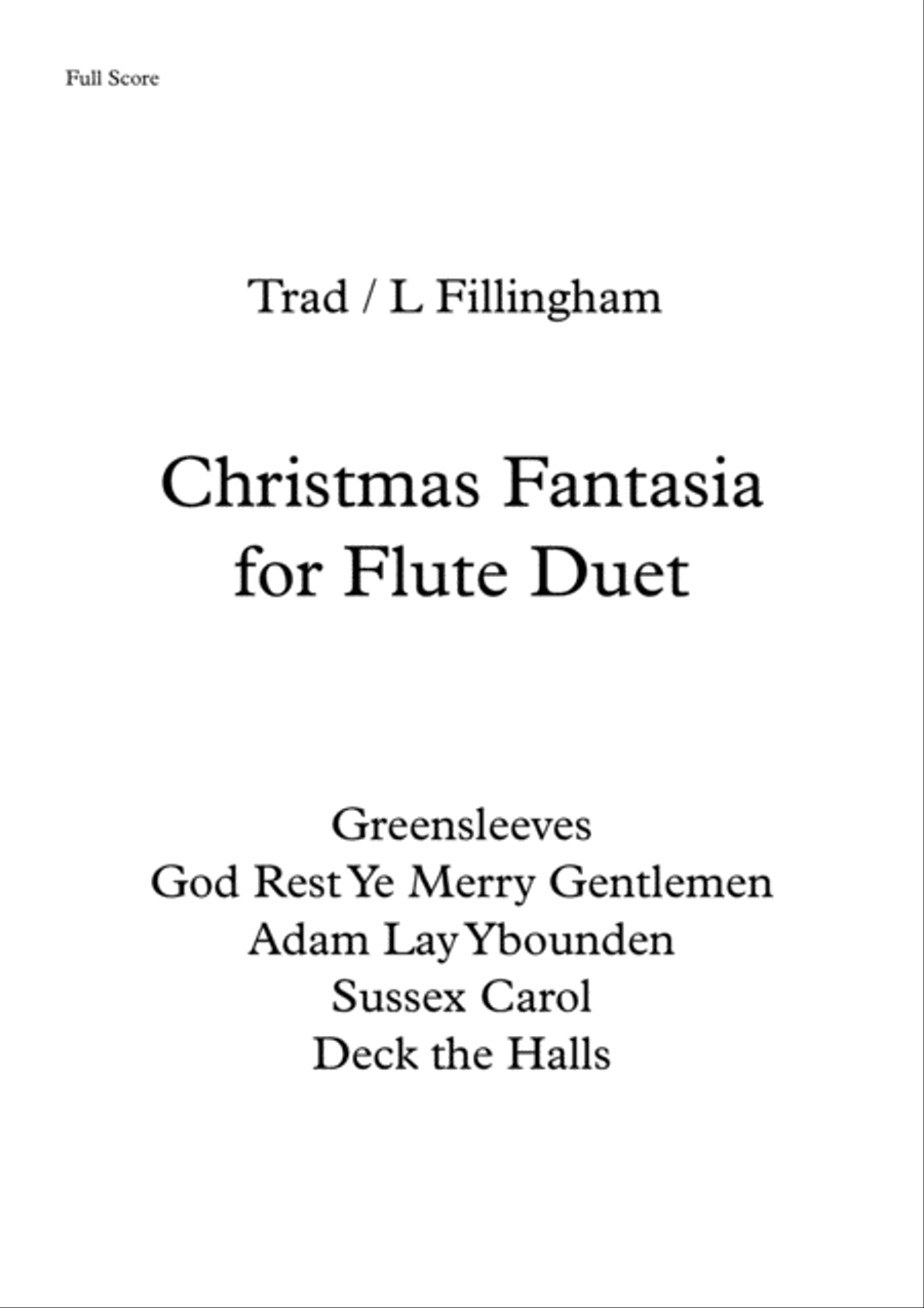 Christmas Fantasia Christmas Fantasia Flute Duet scores gallery preview page 1