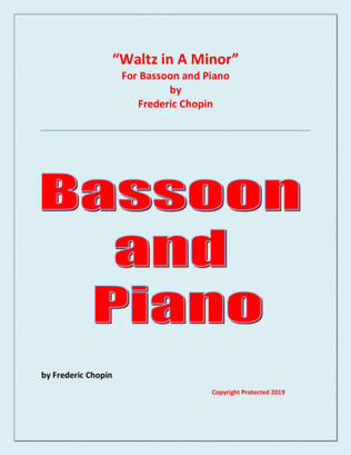Book cover for Waltz in A Minor (Chopin) - Bassoon and Piano - Chamber music