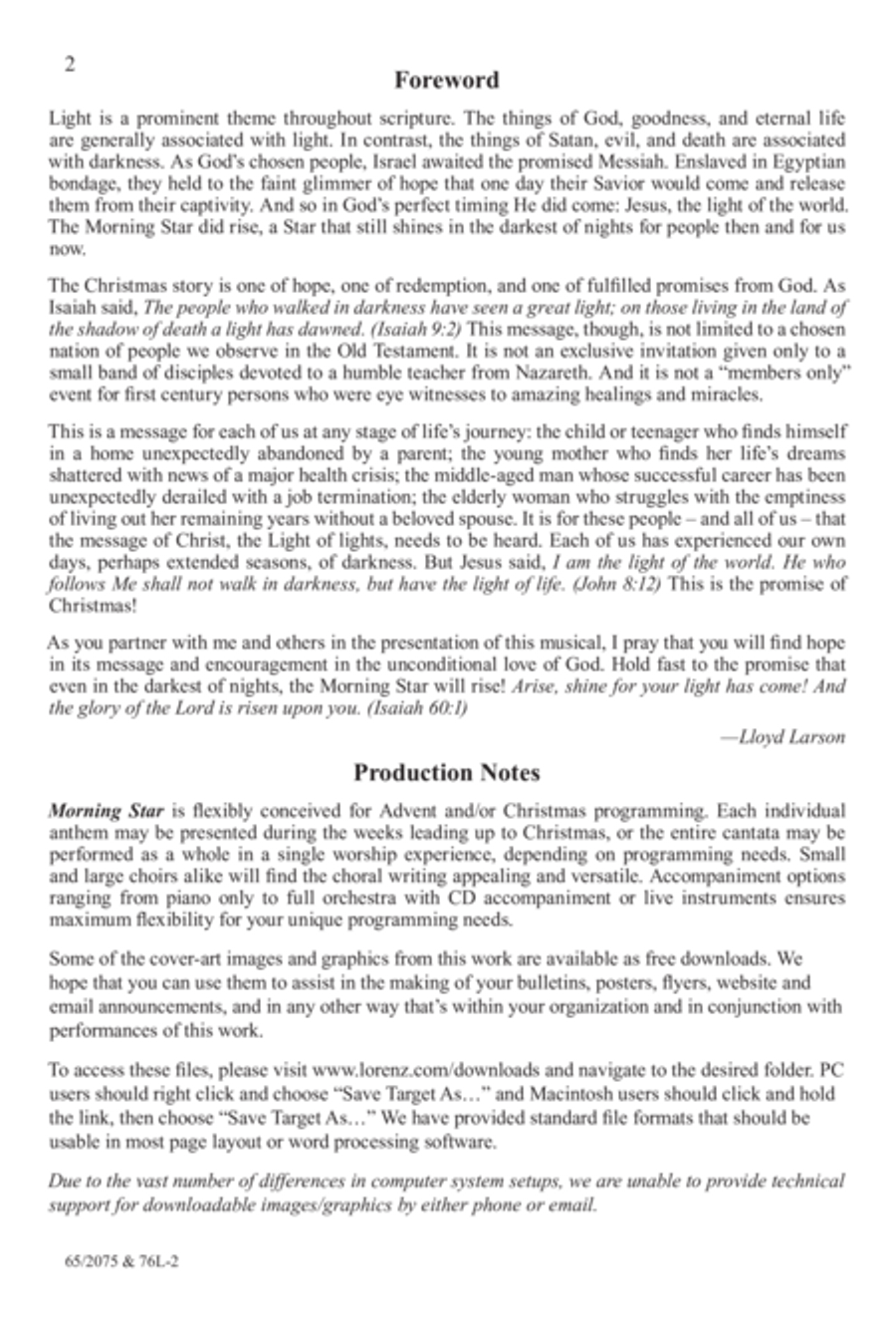 Morning Star - SATB Score with Performance CD 4-Part scores gallery preview page 3