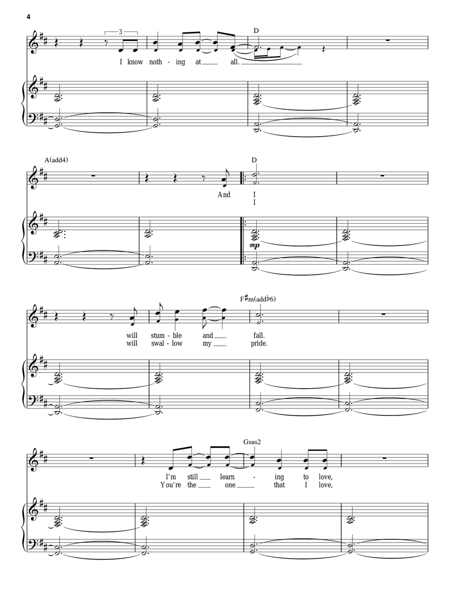 Say Something Say Something Piano, Vocal scores gallery preview page 4