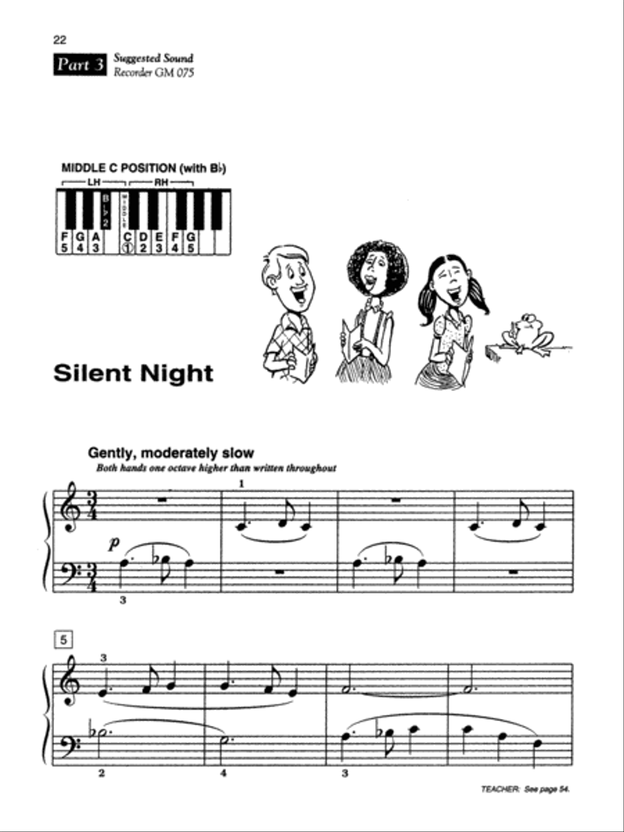 Alfred's Basic Piano Course: Merry Christmas! Ensemble, Level 1B 4-Part scores gallery preview page 5