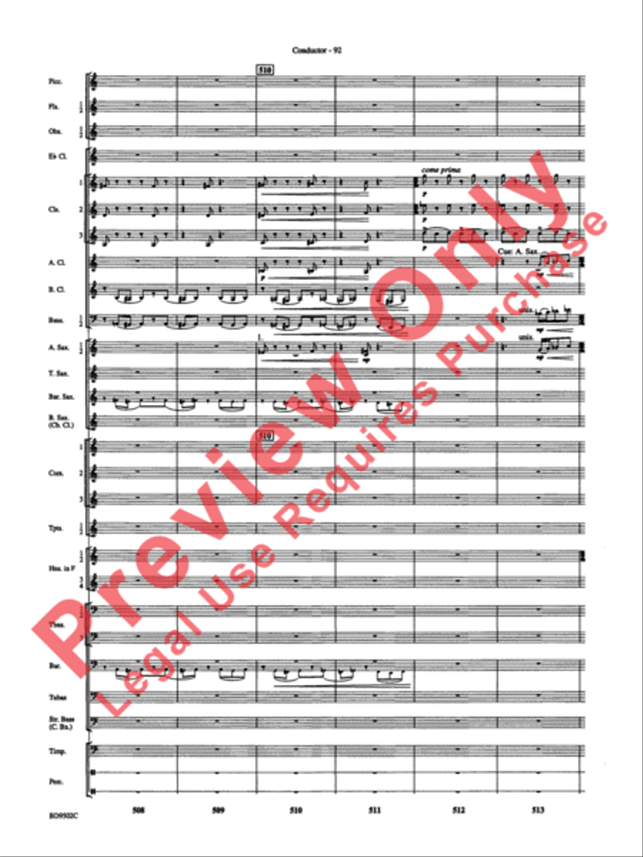 Symphony No. 3 for Band Concert Band scores gallery preview page 95