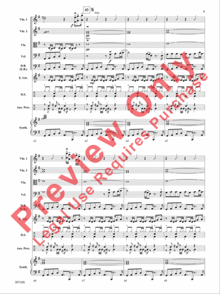 Thriller String Orchestra scores gallery preview page 10