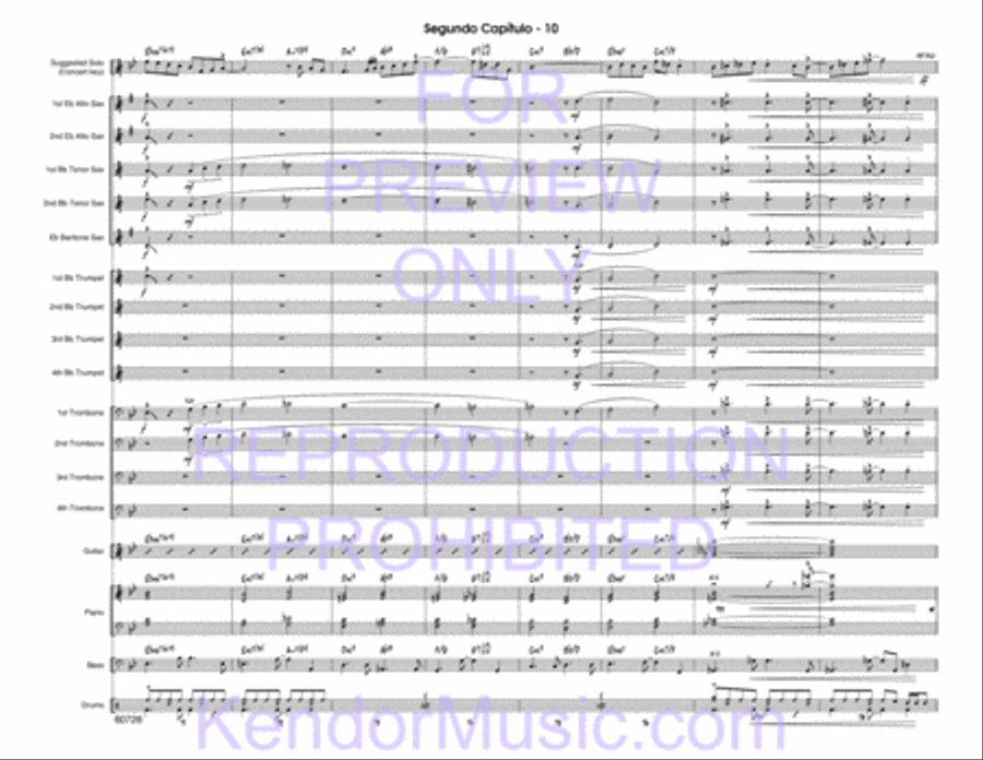 Segundo Capitulo (Full Score) Jazz Ensemble scores gallery preview page 12