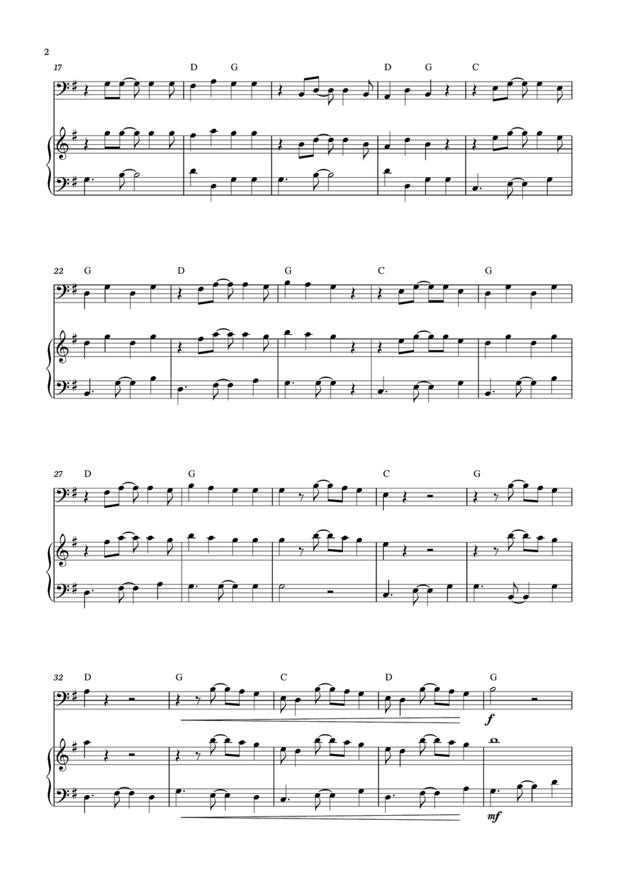 Under The Sea Double Bass scores gallery preview page 2