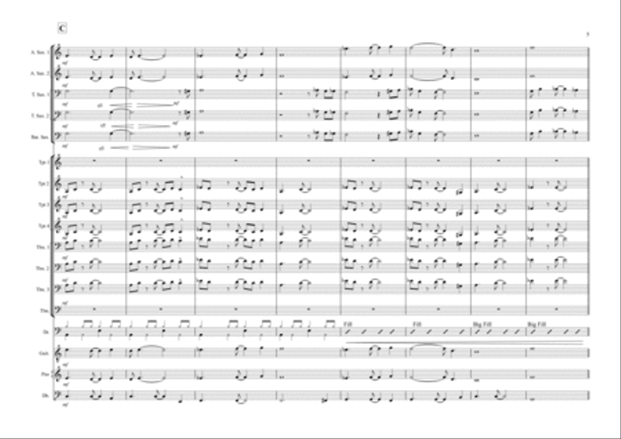 Leaving For Home Jazz Ensemble scores gallery preview page 5