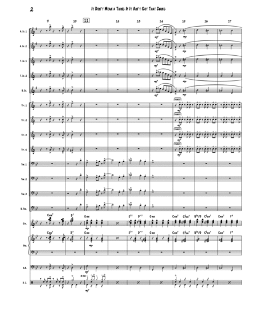 It Don't Mean A Thing (If It Ain't Got That Swing) Jazz Ensemble scores gallery preview page 2