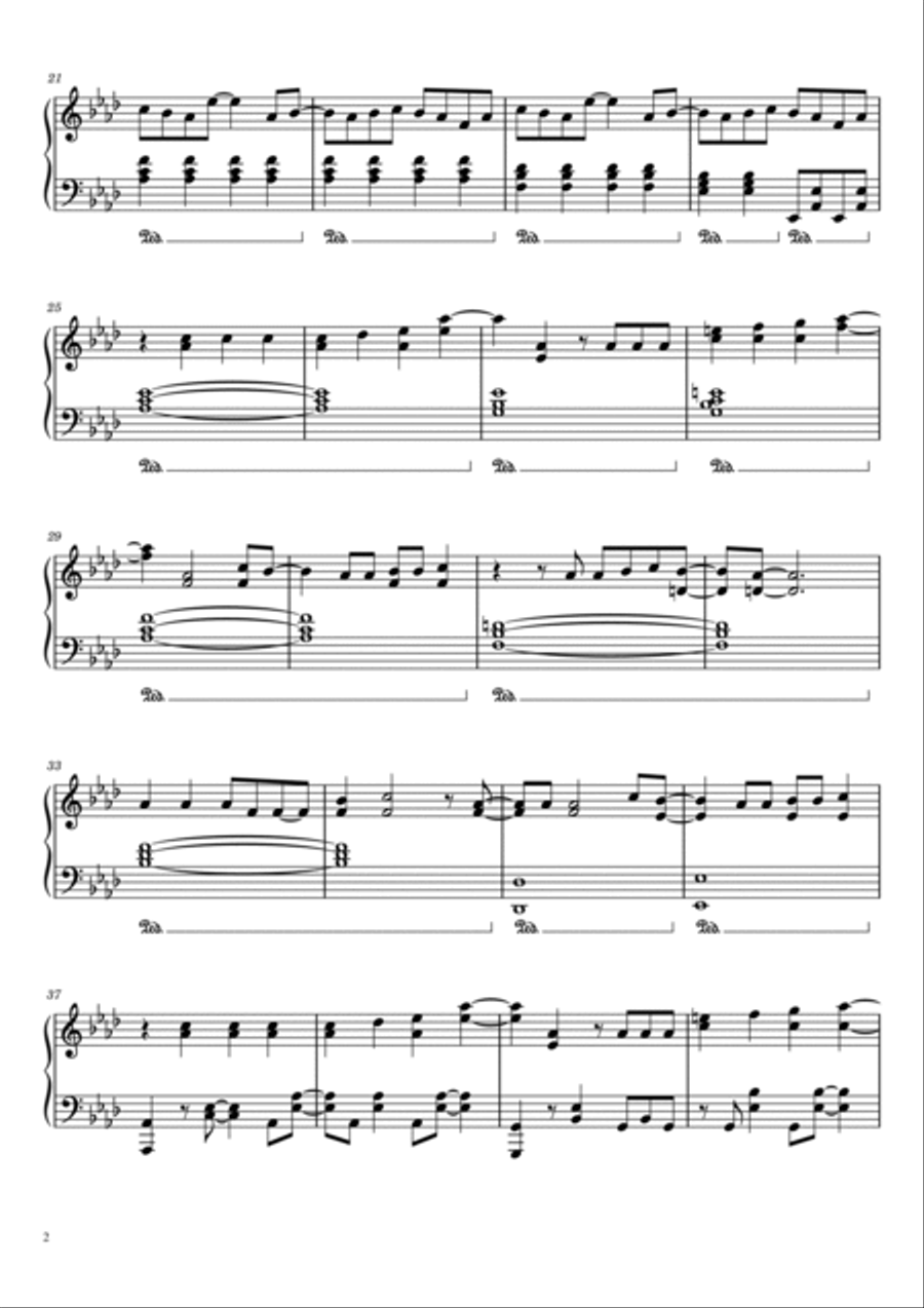 Pretender Piano Solo scores gallery preview page 2