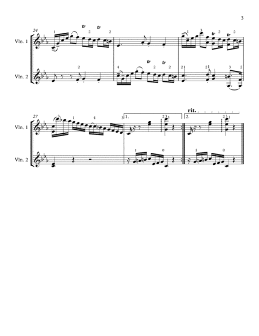 D. Scarlatti Sonata in C-minor K.11 for two violins String Duet scores gallery preview page 3
