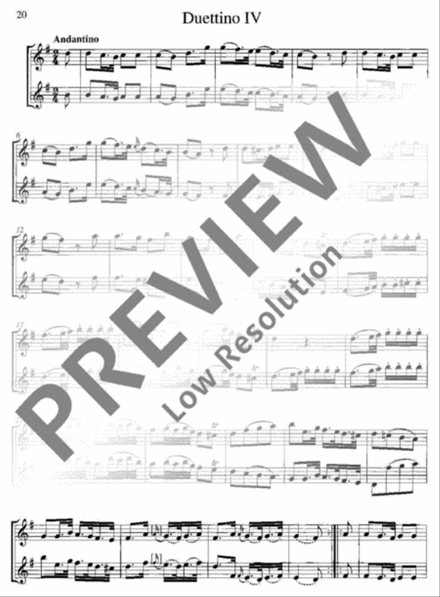 Twelve Duettinos Flute scores gallery preview page 21