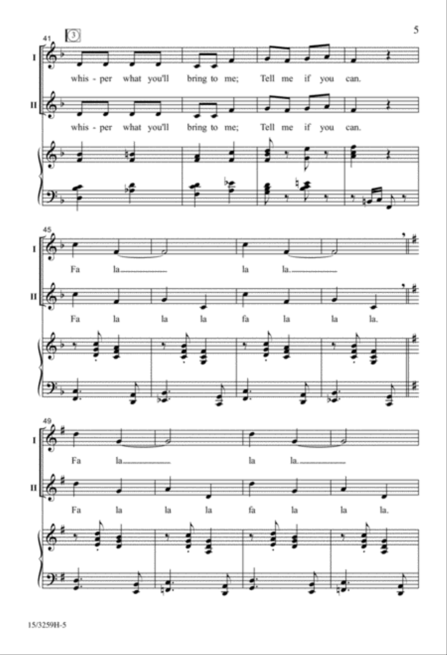 Holly, Jolly, Fa La La 2-Part scores gallery preview page 5