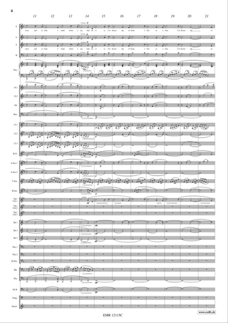 I'm Dreaming Of Home 4-Part scores gallery preview page 4