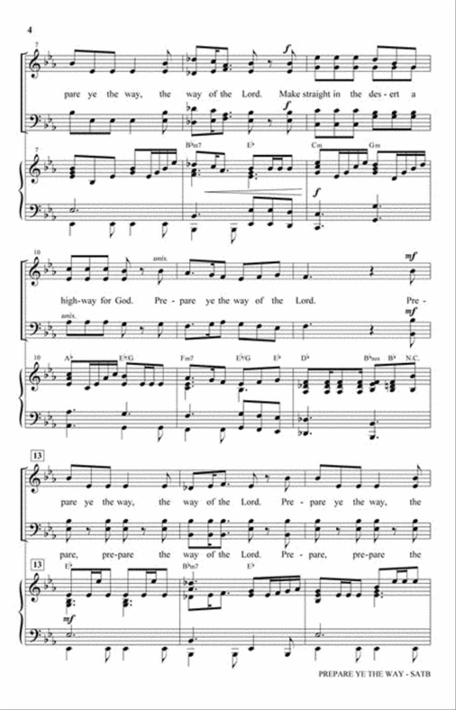 Prepare Ye the Way 4-Part scores gallery preview page 3