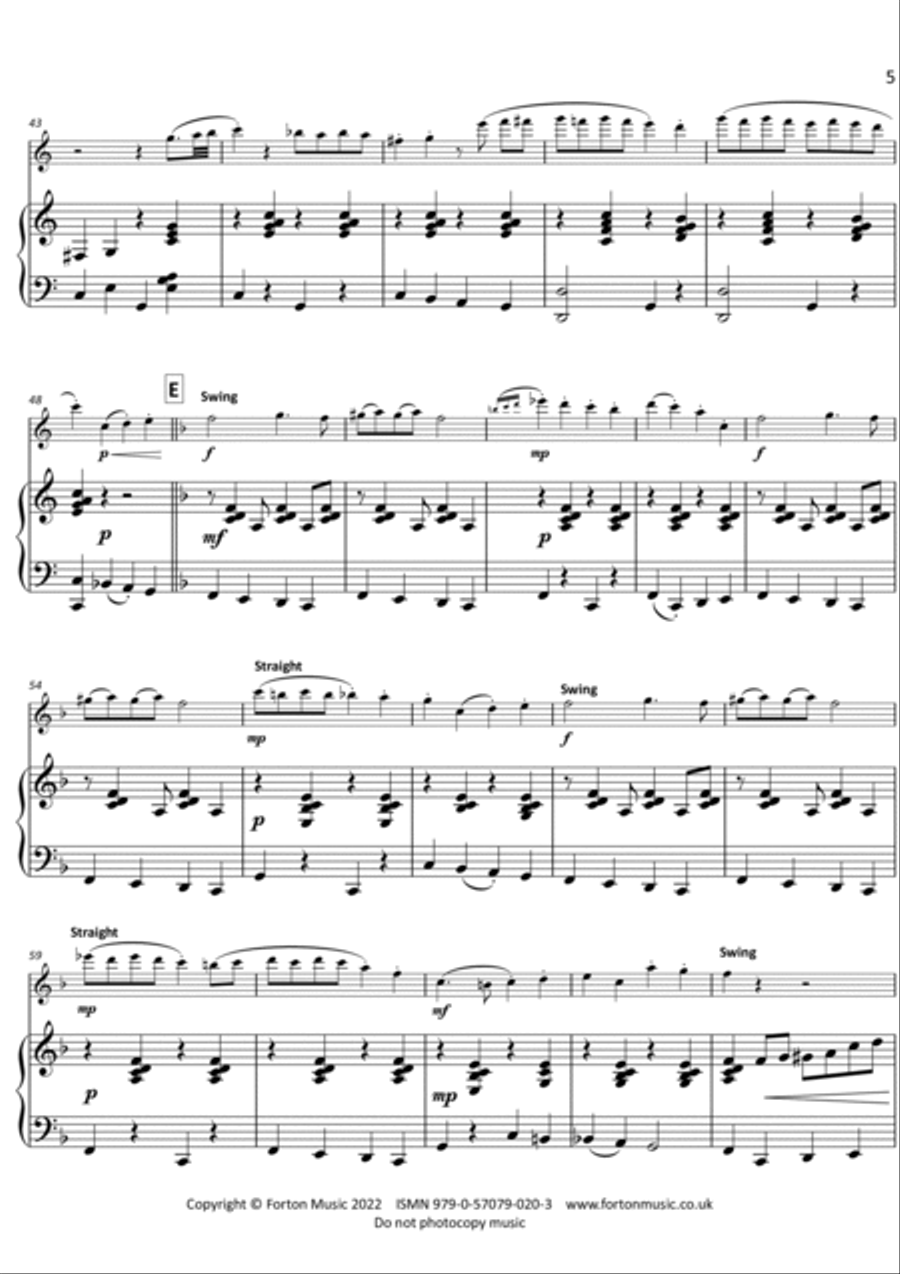 Suite from Travelling to Klezmer Flute Solo scores gallery preview page 5