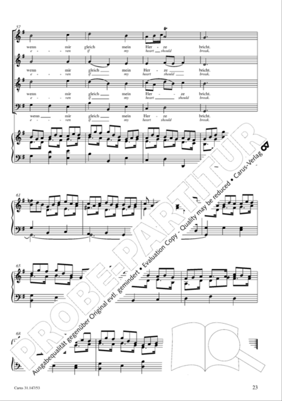 Heart and mouth and thought and action (Herz und Mund und Tat und Leben) (Herz und Mund und Tat und Leben) 4-Part scores gallery preview page 24