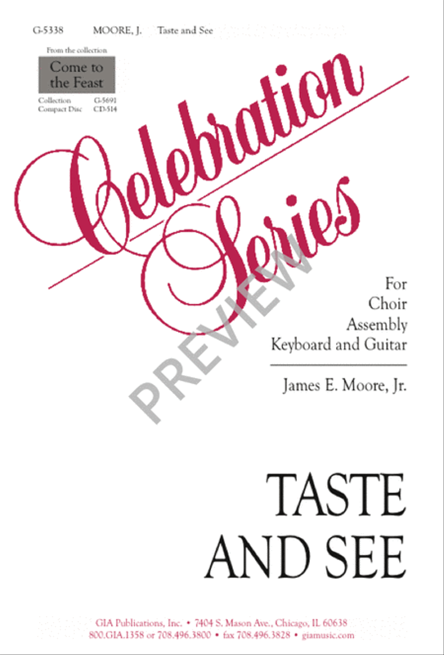 Taste and See Taste and See 4-Part scores gallery preview page 1