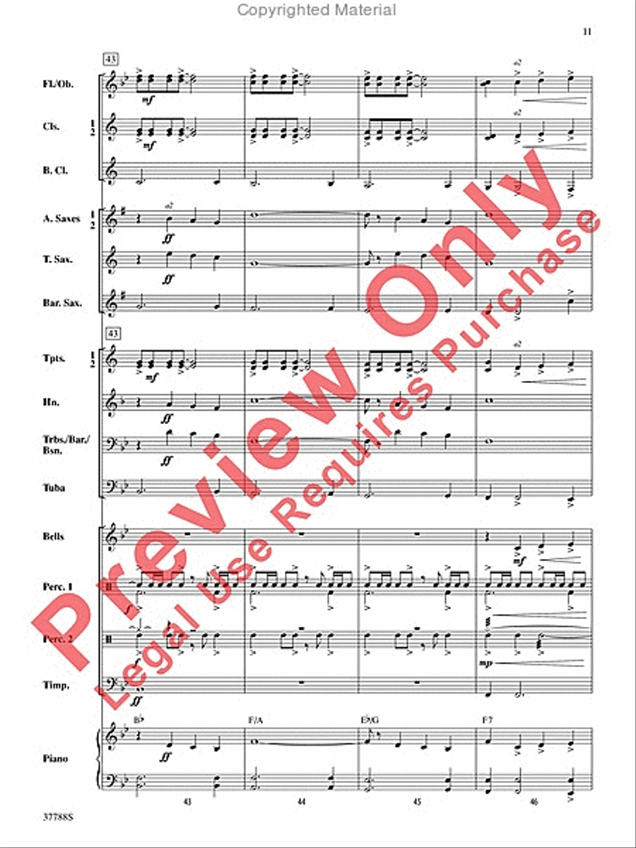 Of Distant Peaks Concert Band scores gallery preview page 12