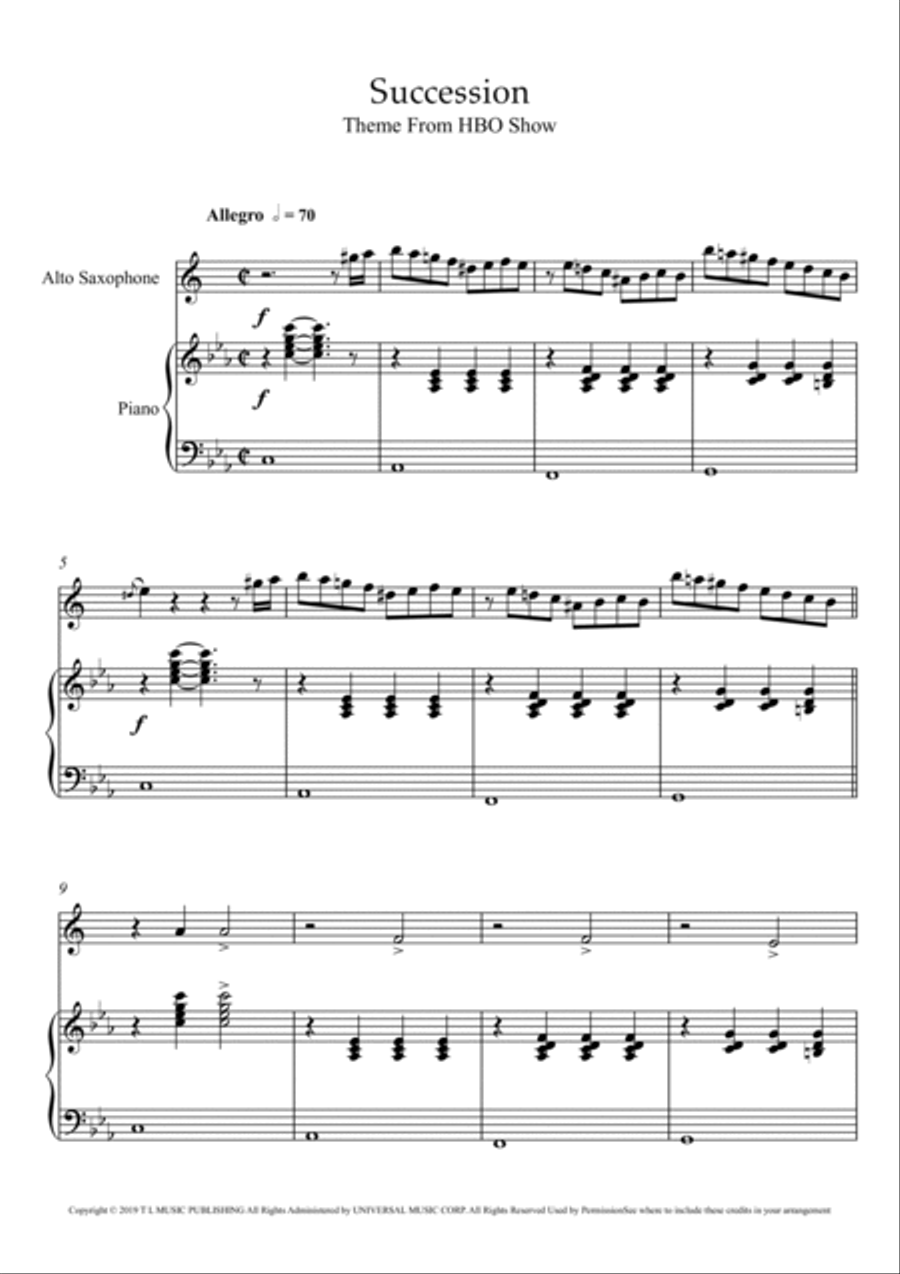 Succession Theme Woodwind Duet scores gallery preview page 2
