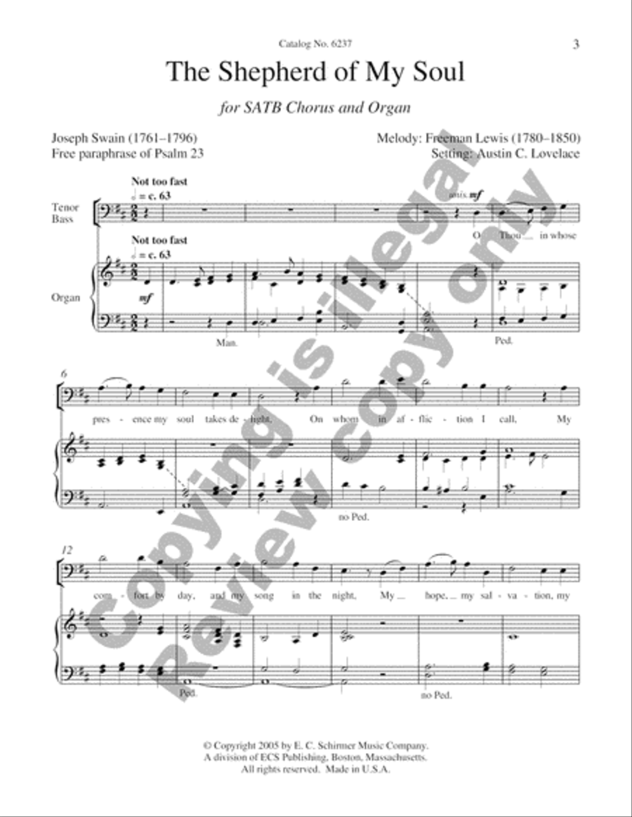 The Shepherd of My Soul The Shepherd of My Soul 4-Part scores gallery preview page 3