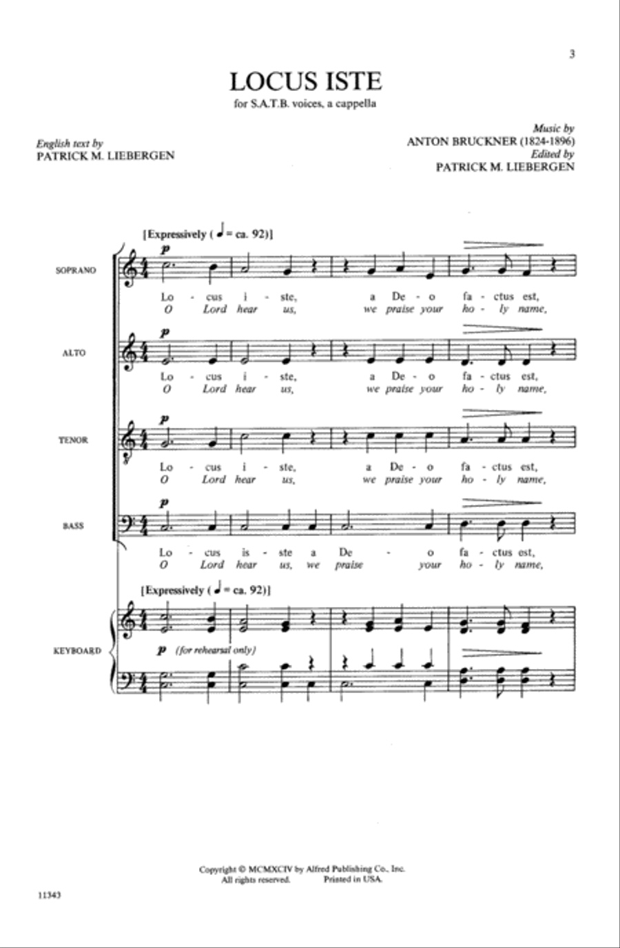 Locus Iste Choir scores gallery preview page 1