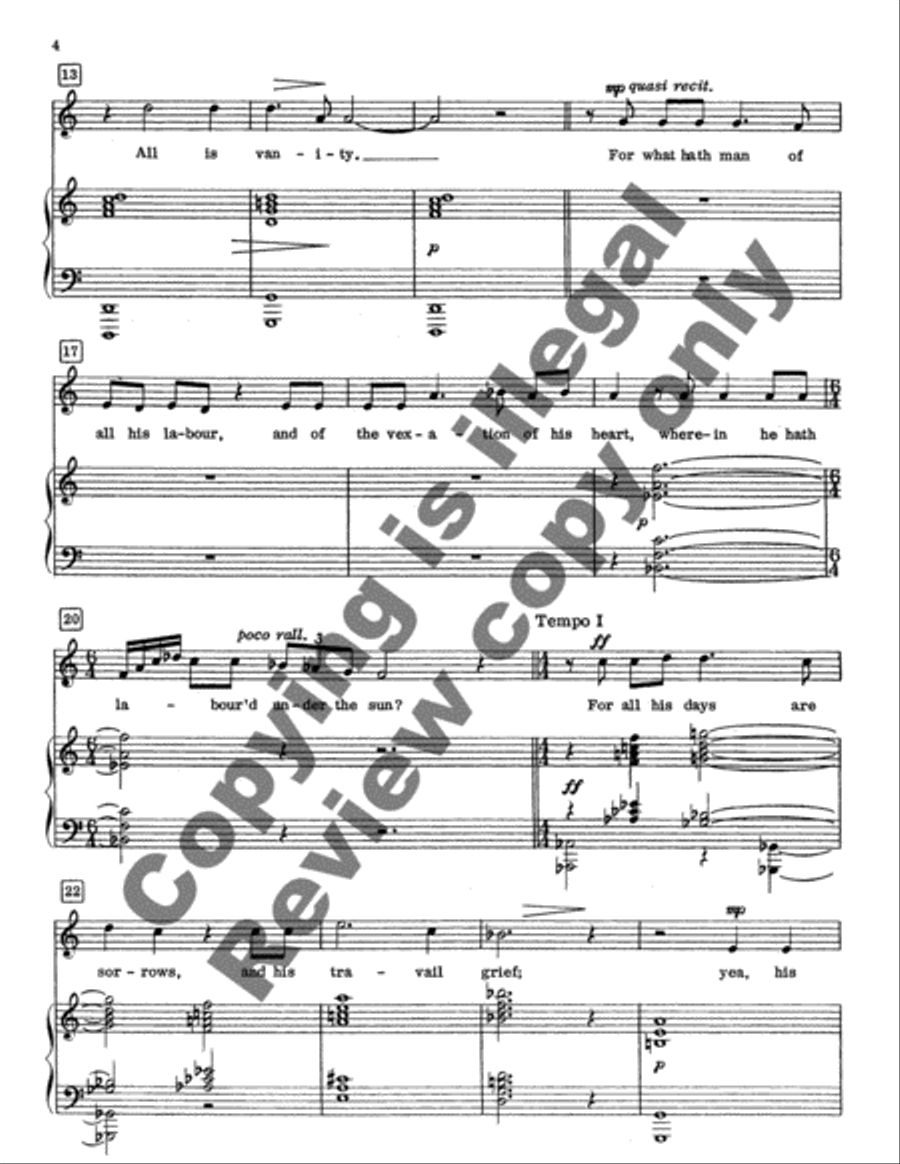 Three Songs from Ecclesiastes Medium Voice scores gallery preview page 9