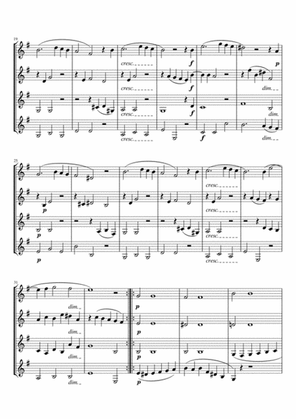 Handel : Sarabande from Keyboard Suite in D minor HWV437 (for clarinet quartet) image number null