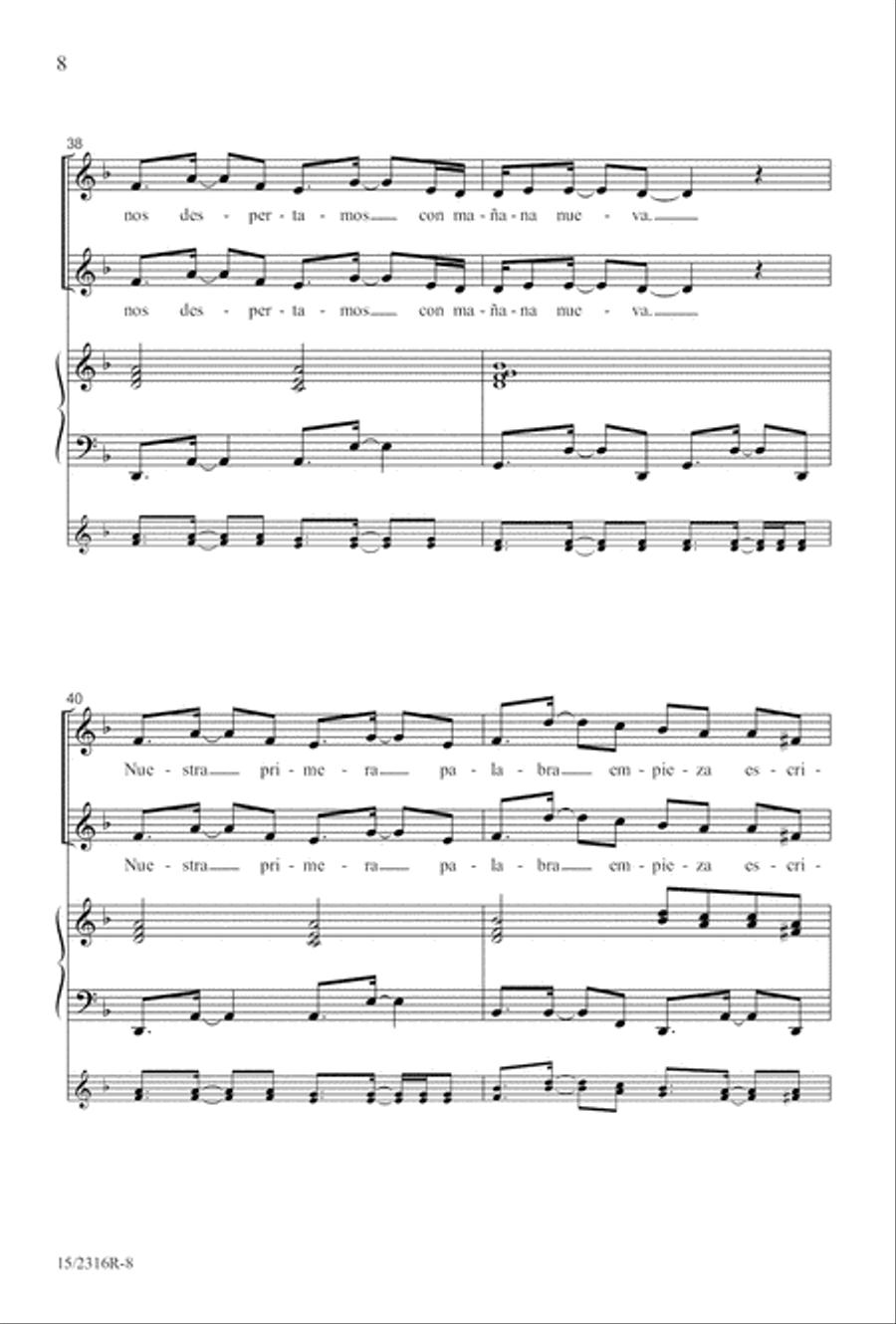 Nuestras Voces SSA scores gallery preview page 8