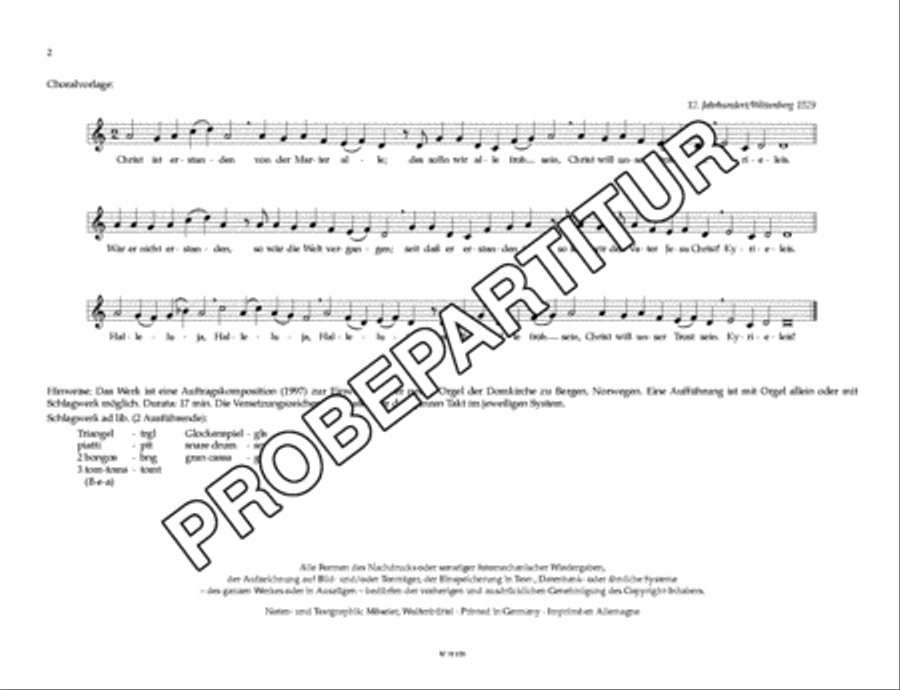 Christ ist erstanden op. 153 Organ scores gallery preview page 3