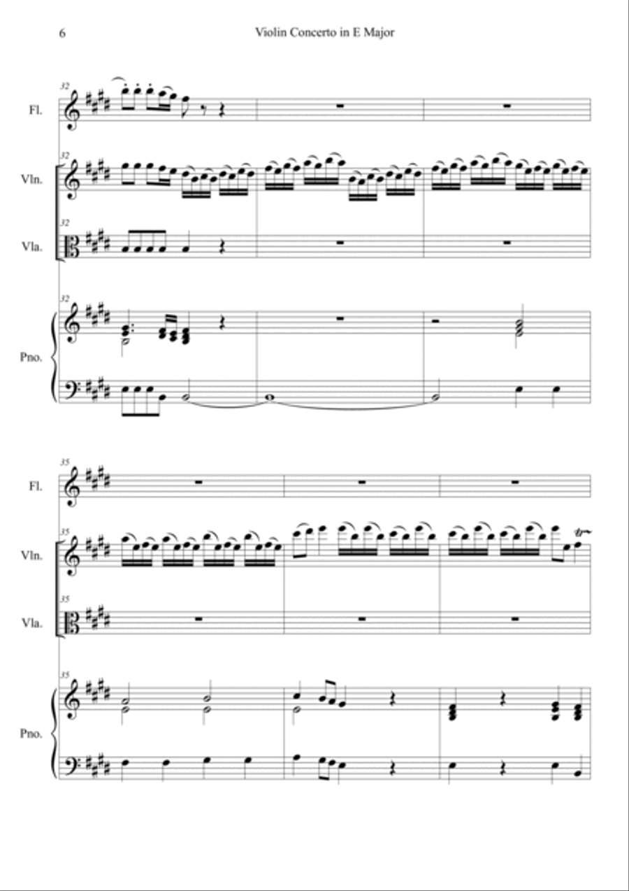 The Four Seasons - Spring (1st Movement) Short Version Viola scores gallery preview page 6