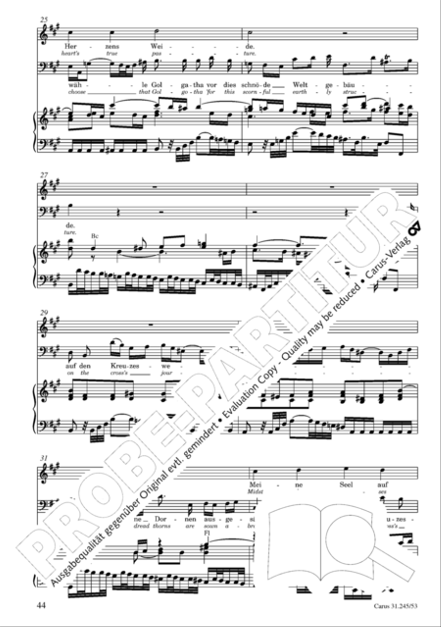 St. John Passion (Johannes-Passion) 4-Part scores gallery preview page 45