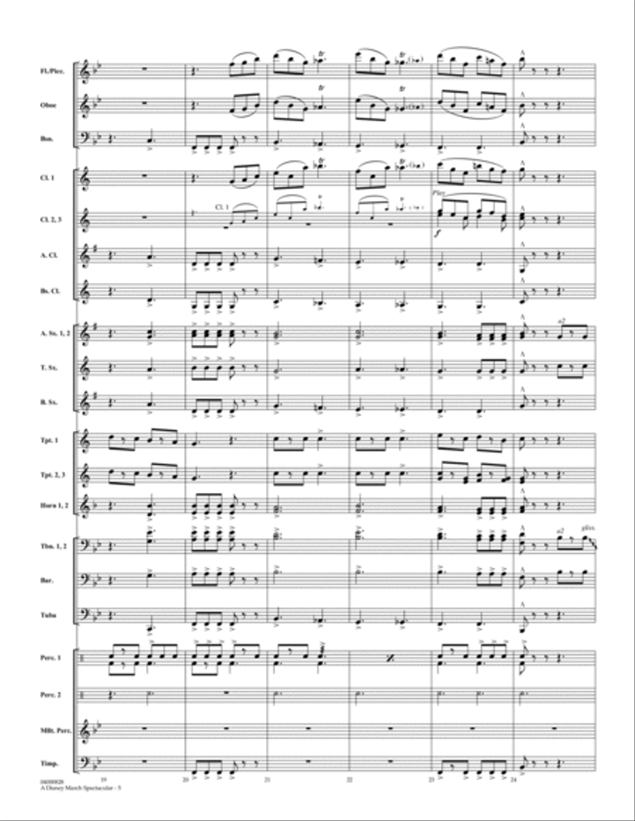 A Disney March Spectacular - Full Score Concert Band scores gallery preview page 5